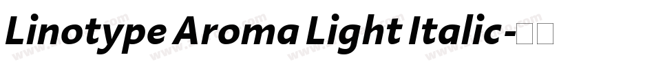 Linotype Aroma Light Italic字体转换